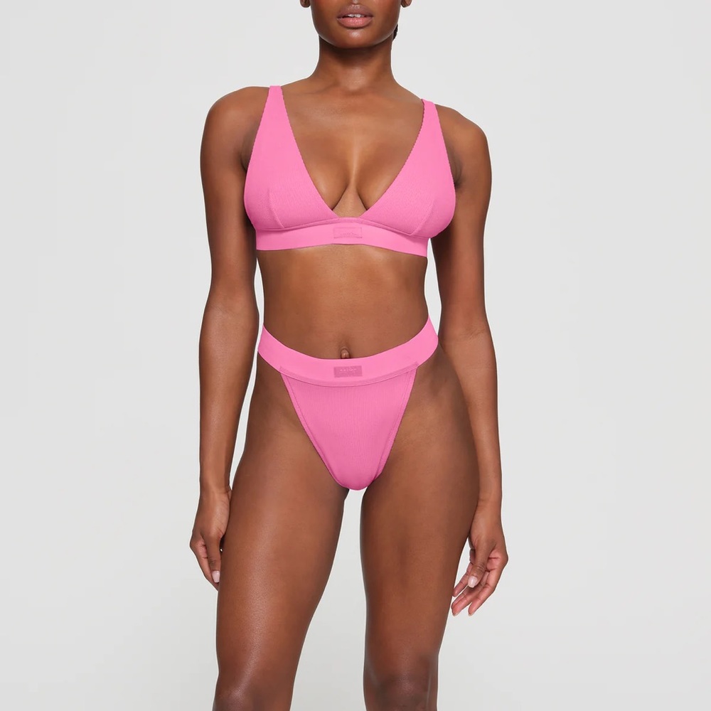 Skims Cotton Plunge Bralette